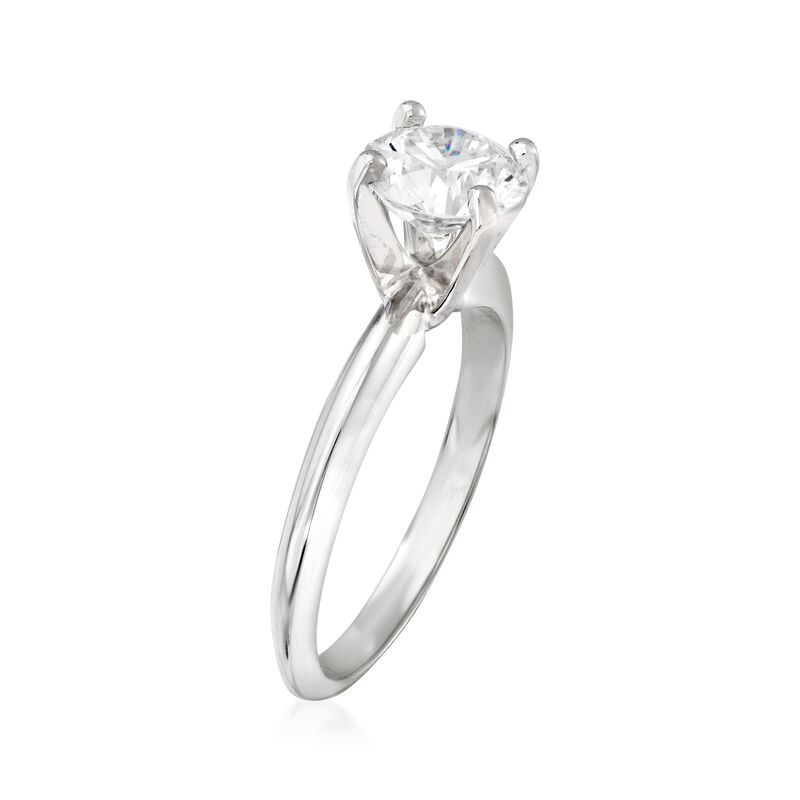 1.29 Carat Certified Diamond Solitaire Ring in 14kt White Gold image number 2