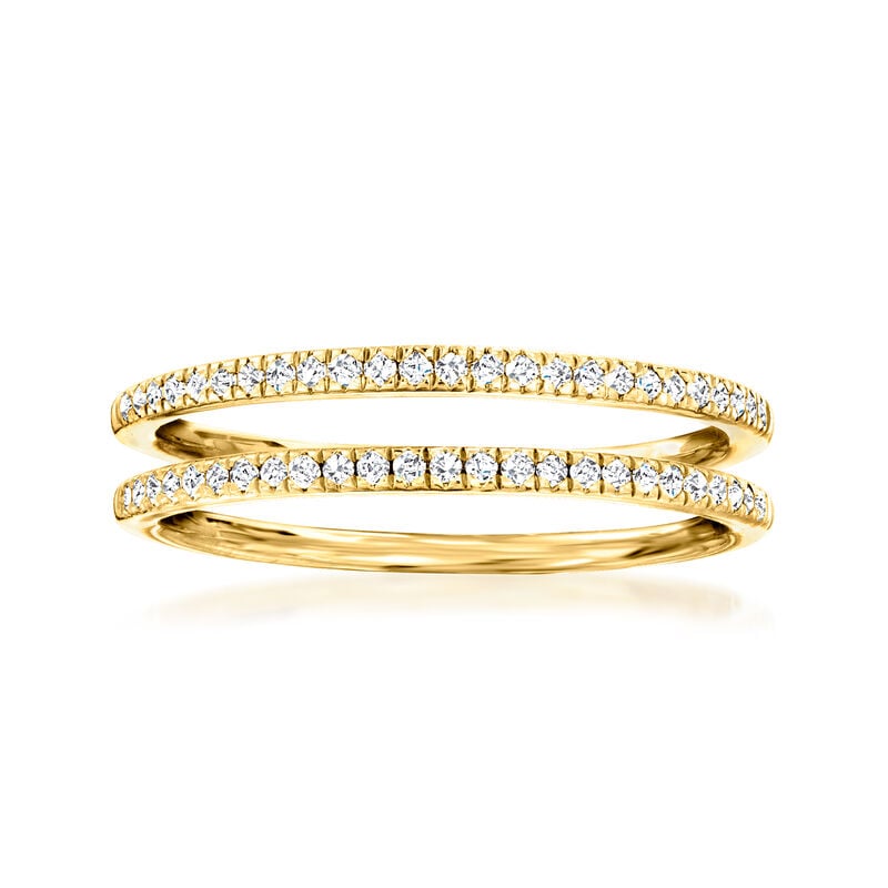 .20 ct. t.w. Diamond Jewelry Set: Two Stackable Rings in 18kt Gold Over Sterling image number 0