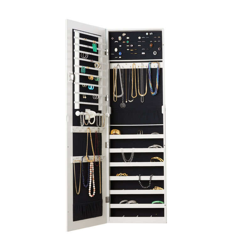&quot;Safekeeper&quot; Wall Mirror Jewelry Cabinet image number 0