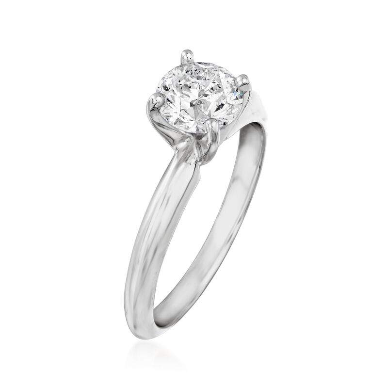 1.01 Carat Diamond Solitaire Ring in 14kt White Gold  image number 2