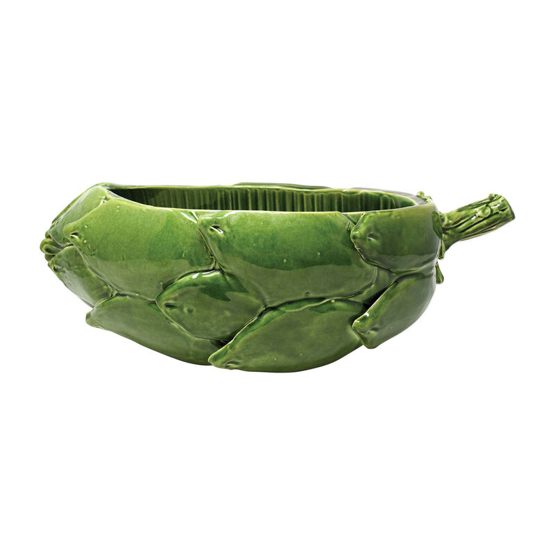 Vietri "Artichoke" Green Figural Centerpiece from Italy image number 0