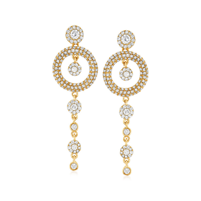 1.00 ct. t.w. Diamond Drop Earrings in 14kt Yellow Gold image number 0
