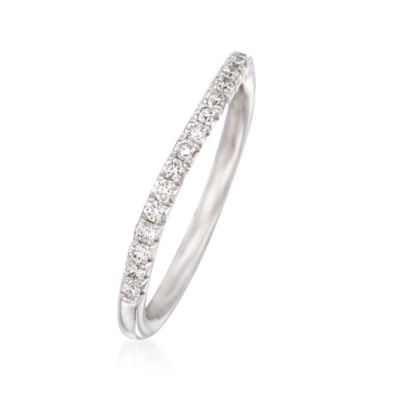 Henri Daussi .30 ct. t.w. Diamond Wedding Ring in 14kt White Gold image number 2