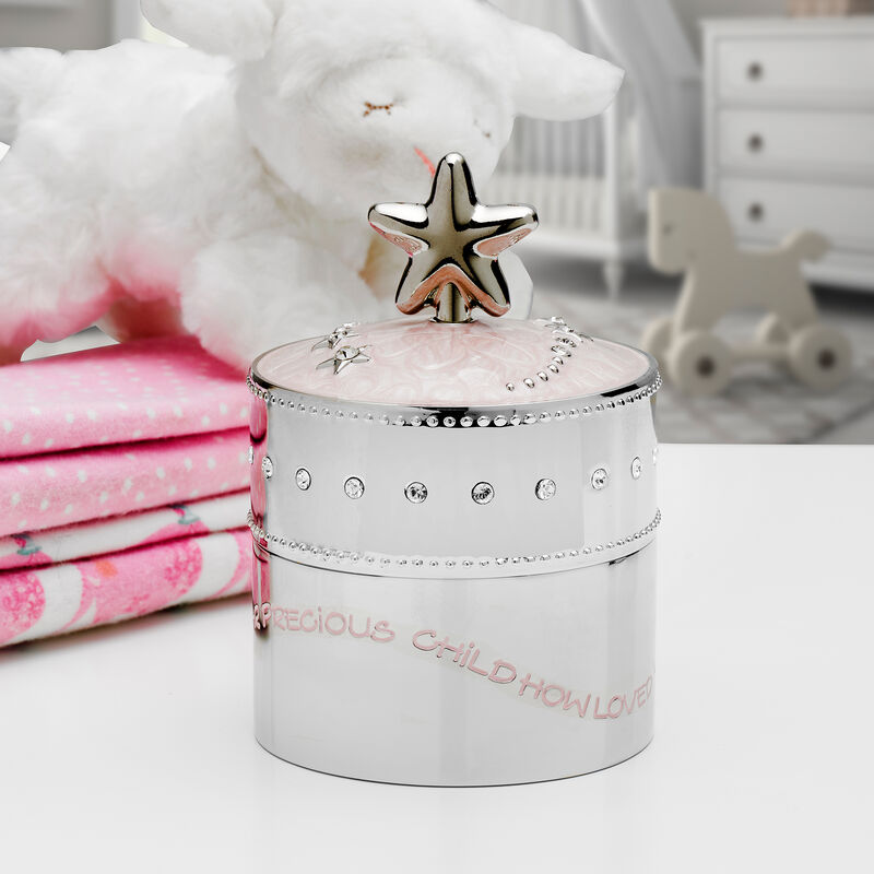 Wallace Musical Baby Trinket Box - Pink Star  image number 2