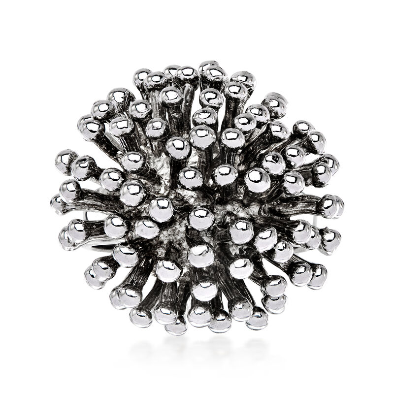 C. 2000 Vintage Sterling Silver Burst Ring. Size 7 image number 0