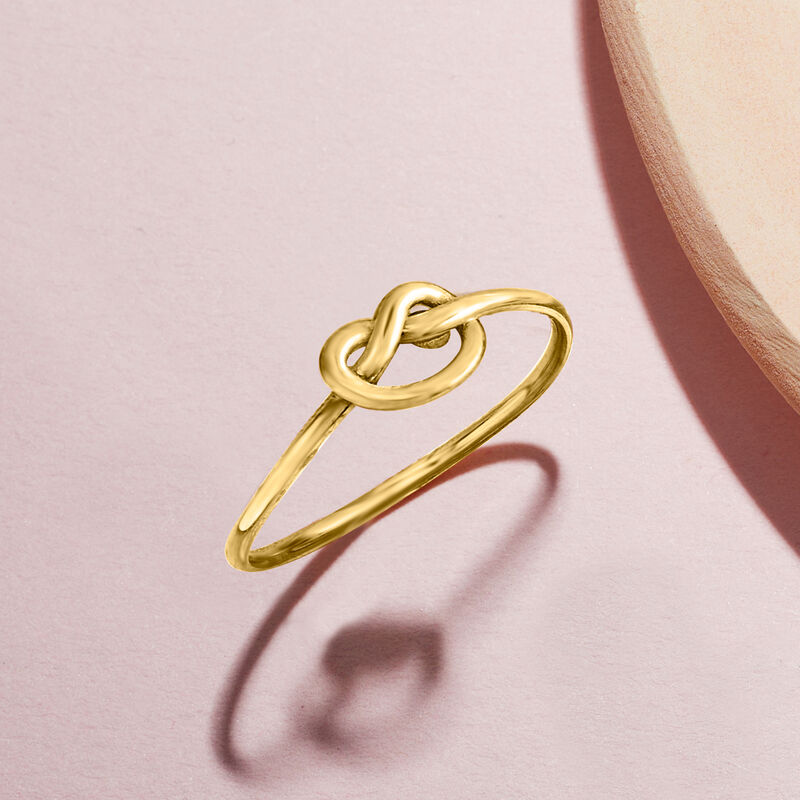 Italian 14kt Yellow Gold Love Knot Ring image number 2