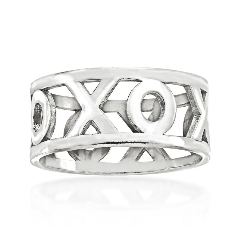 Sterling Silver XO Ring. Size 9 image number 0