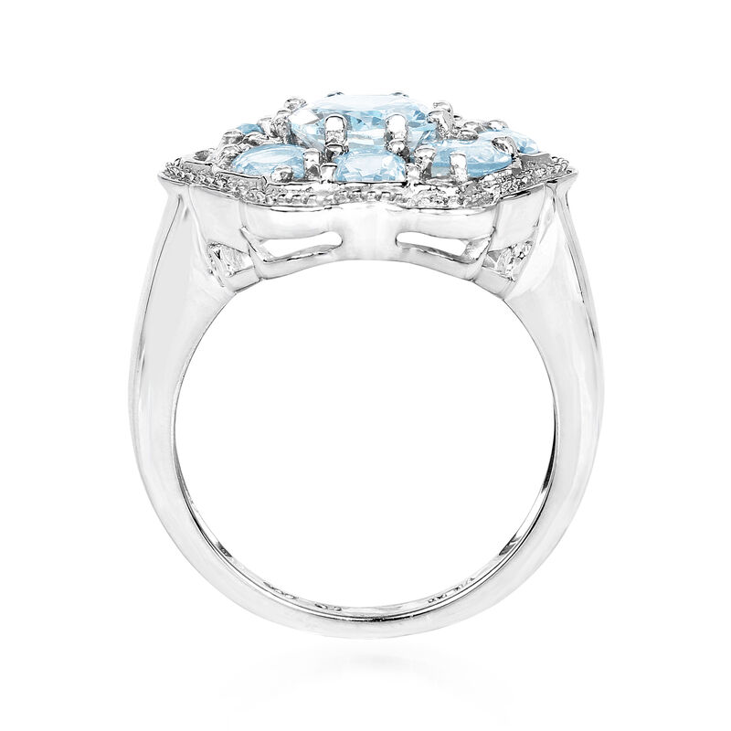 4.70 ct. t.w. Sky Blue Topaz Flower Ring in Sterling Silver image number 2