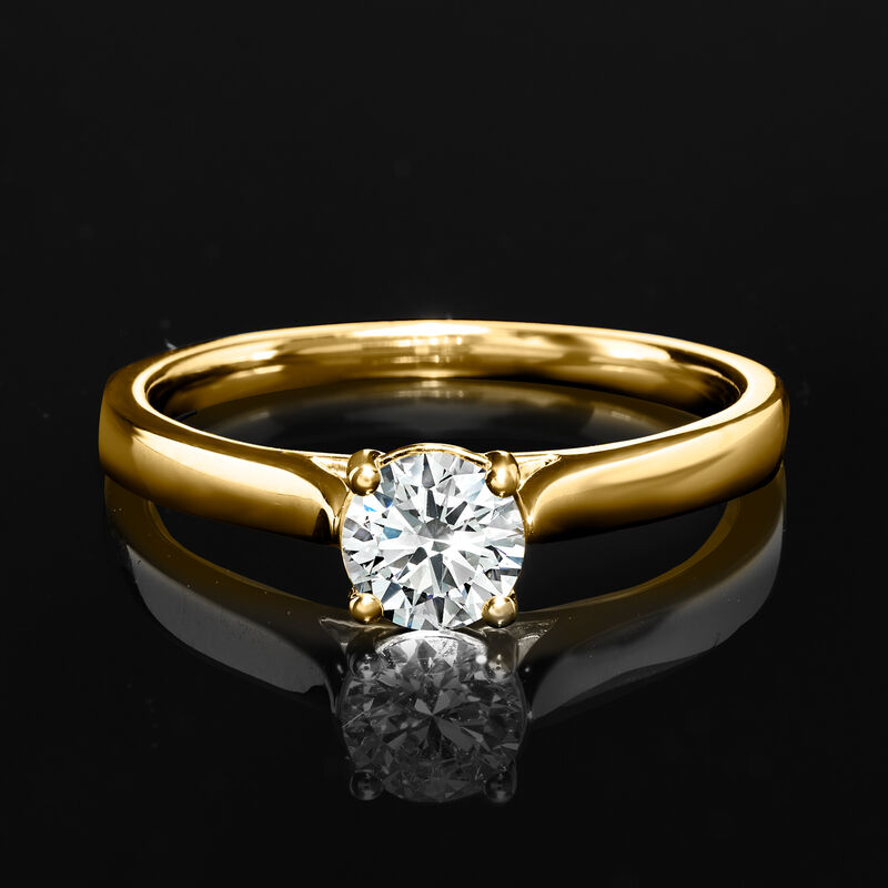 .50 Carat Lab-Grown Diamond Solitaire Ring in 18kt Gold Over Sterling image number 3