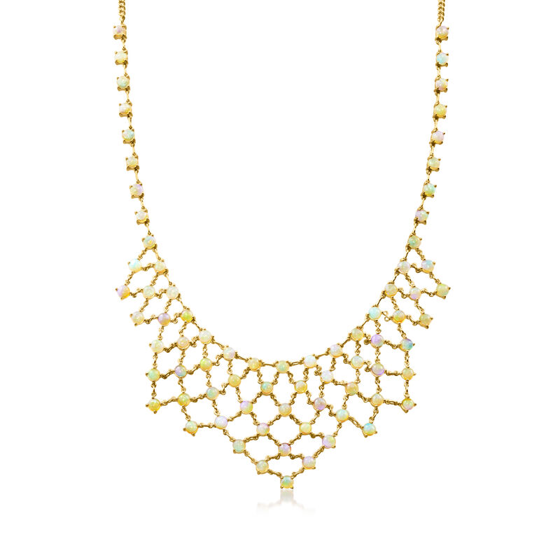 Opal Bib Necklace in 18kt Gold Over Sterling image number 0