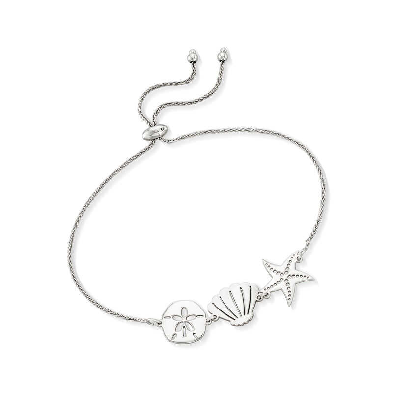 Sterling Silver Sea Life Bolo Bracelet image number 2