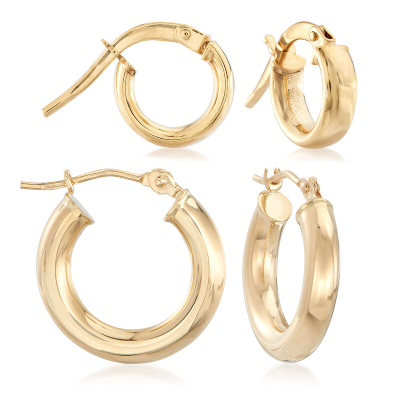 Mom & Me Huggie Hoop Set of 2 in 14kt Yellow Gold image number 0