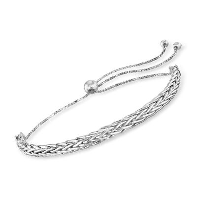 Sterling Silver Wheat-Chain Bolo Bracelet