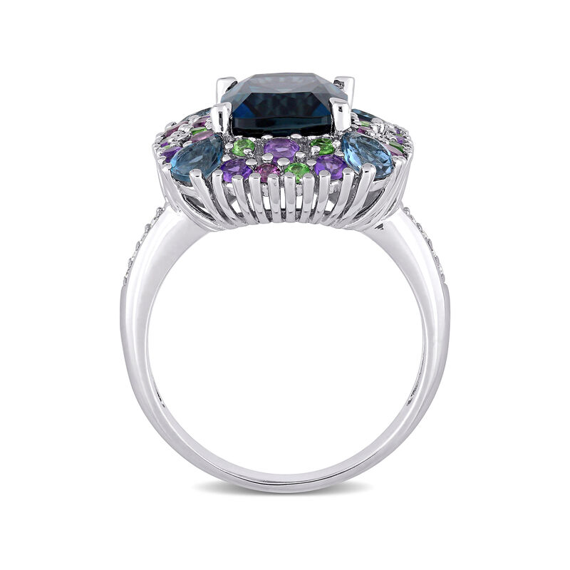 5.32 ct. t.w. Multi-Gemstone Ring with Diamond Accents in Sterling Silver image number 2
