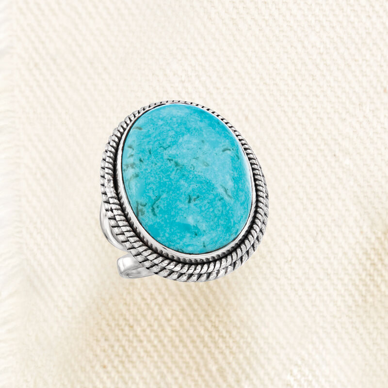 Turquoise Ring in Sterling Silver image number 4