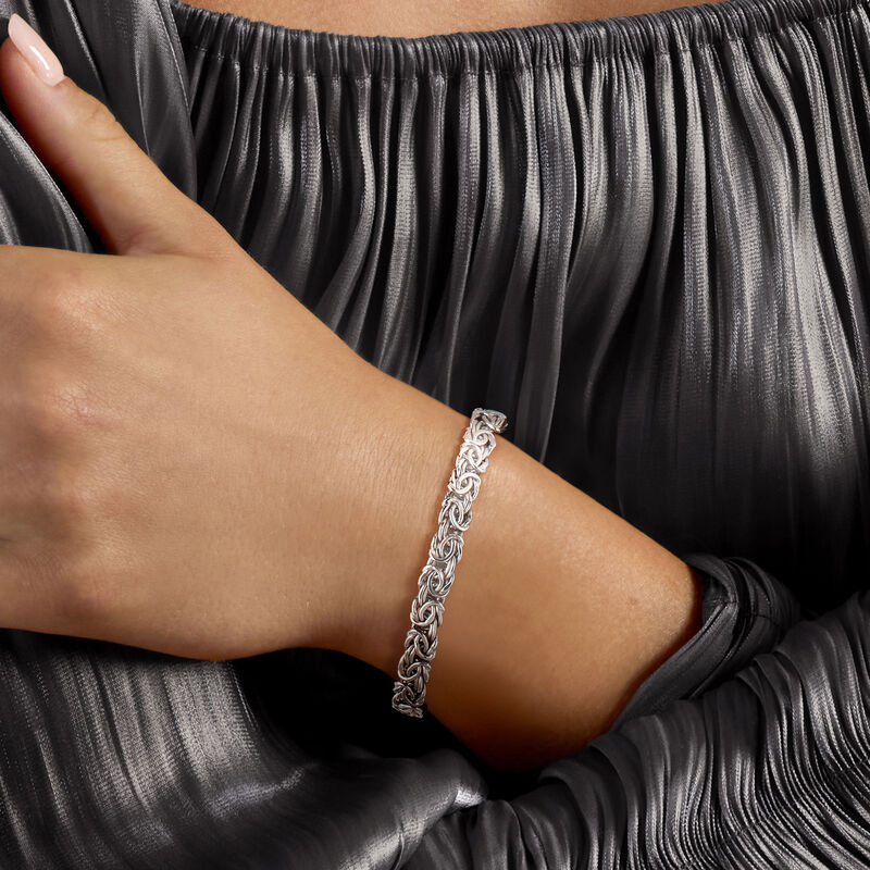 Sterling Silver Byzantine Bolo Bracelet image number 1