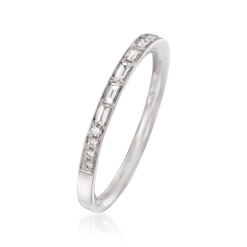 Simon G. .31 ct. t.w. Diamond Wedding Ring in 18kt White Gold. Size 8.5 image number 2