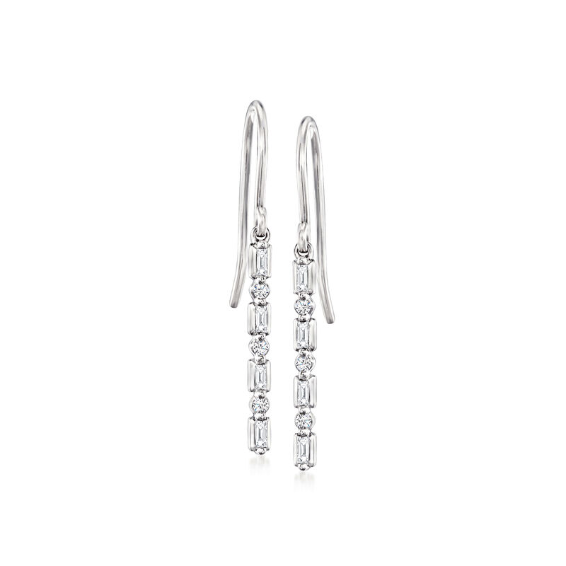 .10 ct. t.w. Diamond Linear Drop Earrings in Sterling Silver image number 0