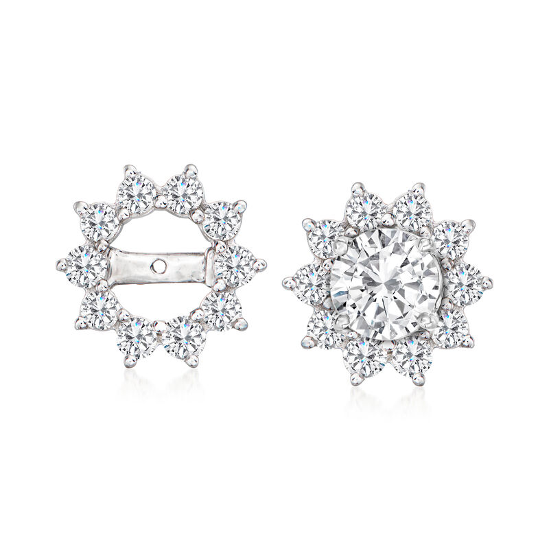 1.00 ct. t.w. Diamond Earring Jackets in 14kt White Gold image number 0