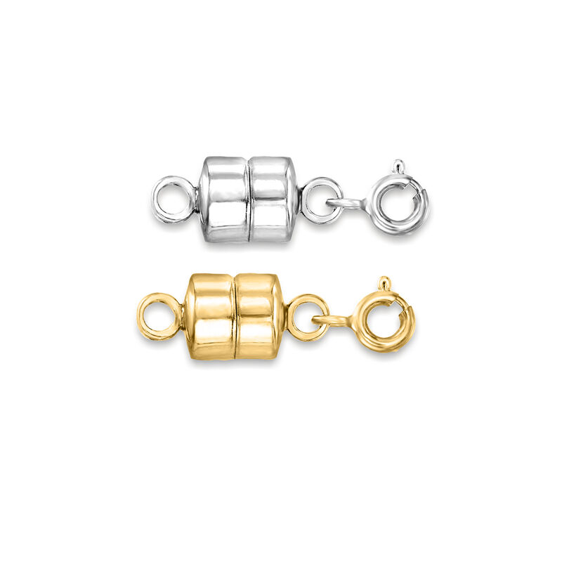 Italian Sterling Silver and 18kt Gold Over Sterling Jewelry Set: Two Magnetic Clasp Converters image number 0