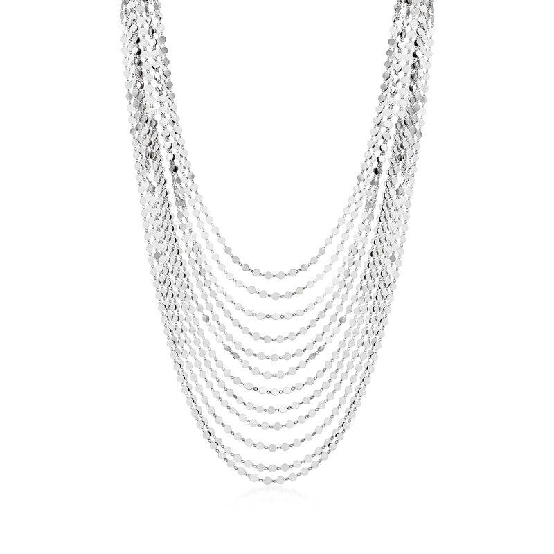 Italian Sterling Silver Multi-Strand Necklace image number 0