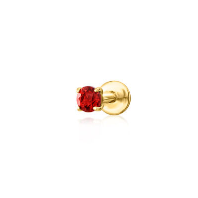 Garnet Flat-Back Earrings in 14kt Yellow Gold