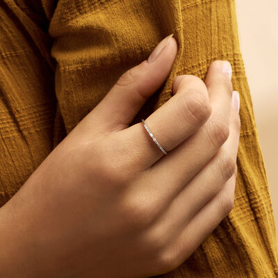Diamond Ring in Sterling Silver
