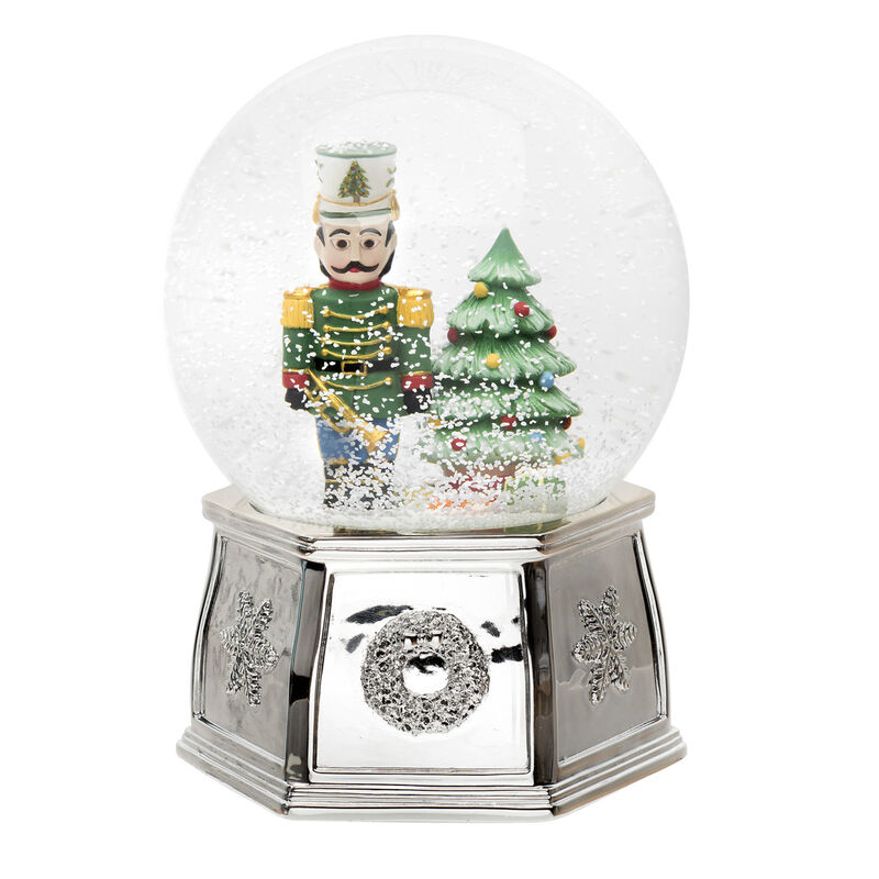 Spode "Christmas Tree" Musical Nutcracker Snow Globe  image number 1