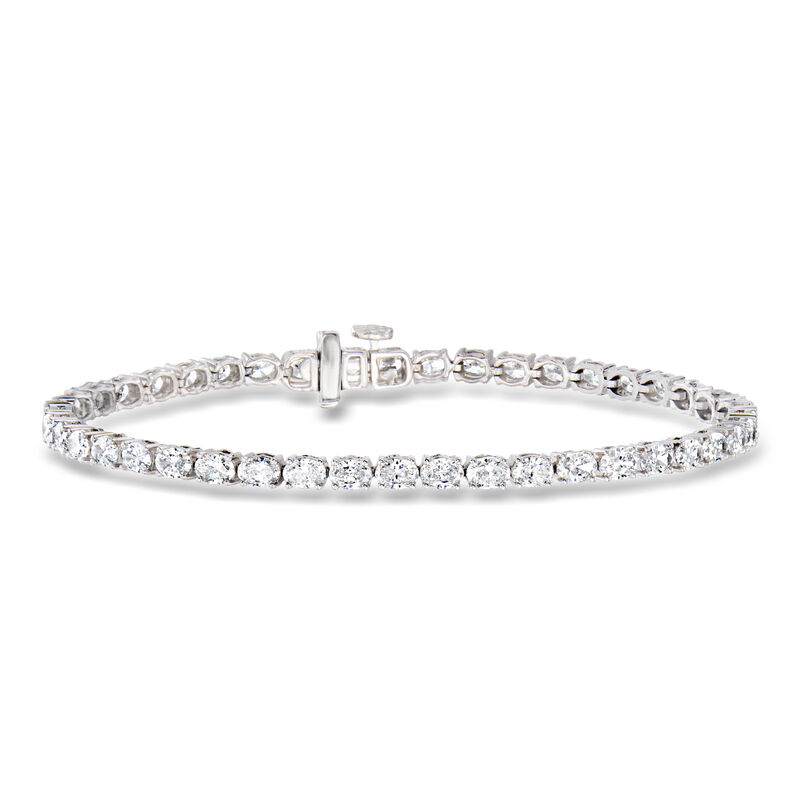 5.00 ct. t.w. Oval Lab-Grown Diamond Tennis Bracelet in 14kt White Gold image number 0