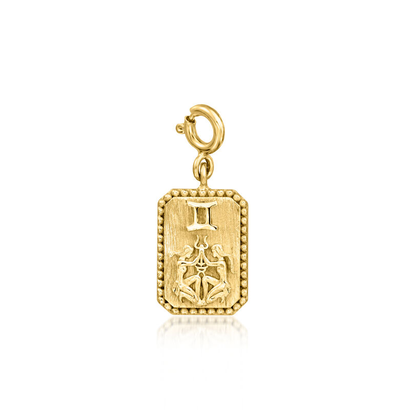 Gemini - 18kt Gold Over Sterling Zodiac Charm image number 0