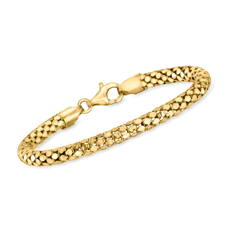 Italian 18kt Gold Over Sterling Popcorn-Chain Bracelet image number 0