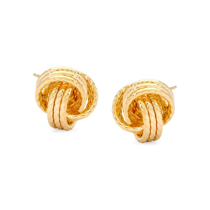 14kt Yellow Gold Love Knot Earrings image number 0