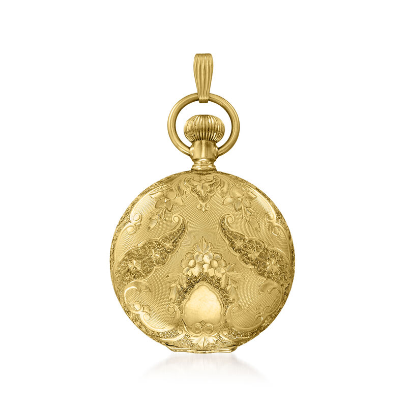 C. 1900 Vintage Elgin 14kt Yellow Gold Pocket Watch image number 0