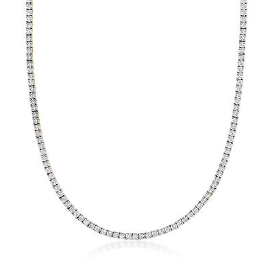 2.00 ct. t.w. Lab-Grown Diamond Tennis Necklace in 18kt Gold Over Sterling