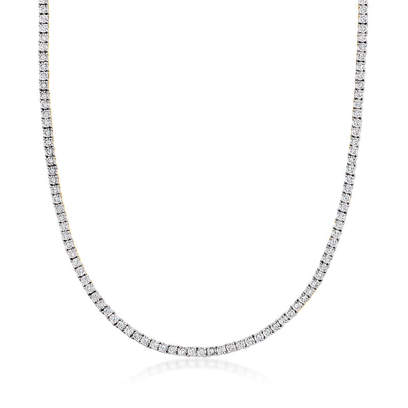 2.00 ct. t.w. Lab-Grown Diamond Tennis Necklace in 18kt Gold Over Sterling image number 0