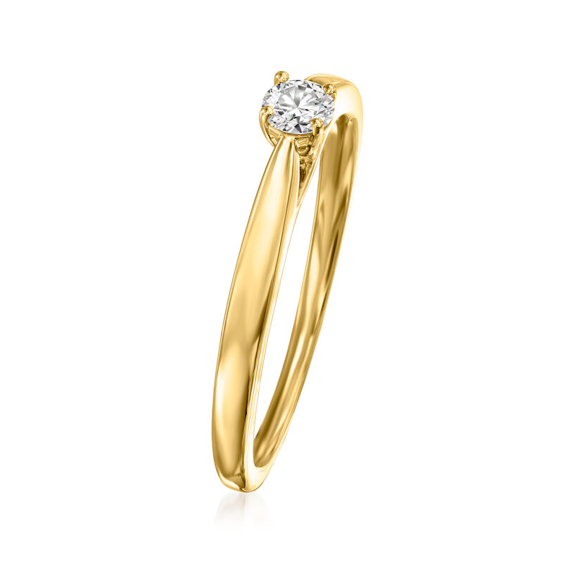 .15 Carat Lab-Grown Diamond Solitaire Ring in 18kt Gold Over Sterling image number 2