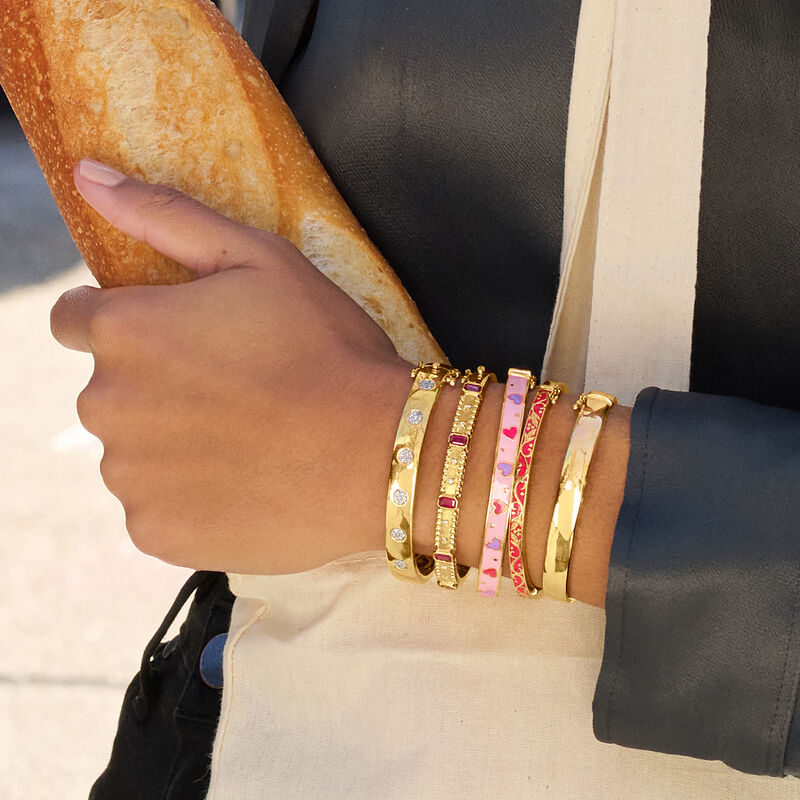 &quot;Champs-Elysees Stack&quot; of Five Bangle Bracelets in 18kt Gold Over Sterling image number 7