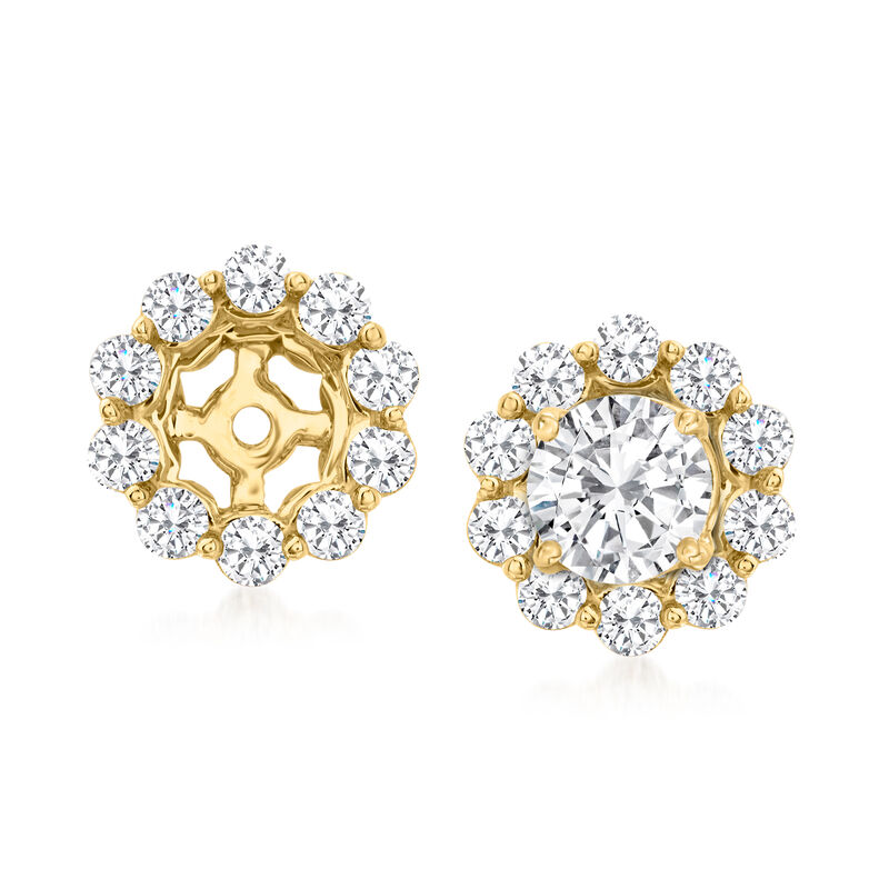 .50 ct. t.w. Diamond Earring Jackets in 14kt Yellow Gold image number 0