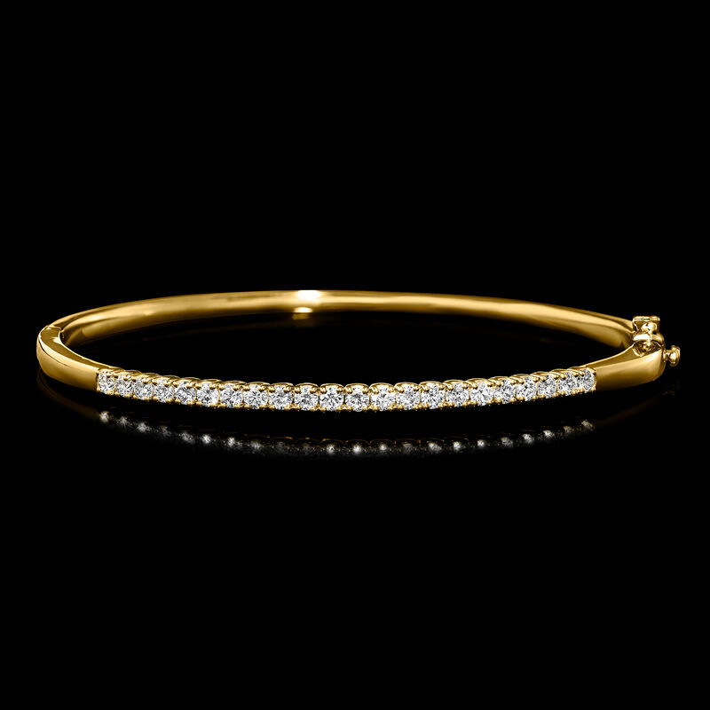 1.00 ct. t.w. Lab-Grown Diamond Bangle Bracelet in 18kt Gold Over Sterling image number 2