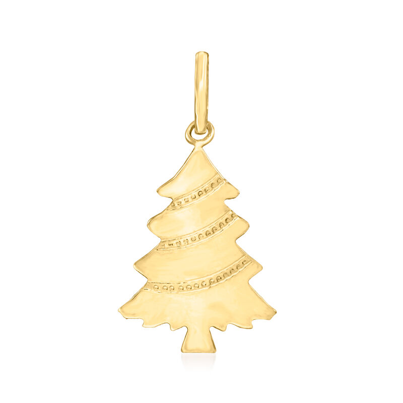 14kt Yellow Gold Christmas Tree Pendant image number 0