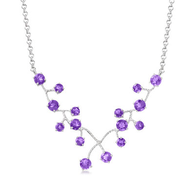 5.00 ct. t.w. Amethyst Vine Necklace in Sterling Silver