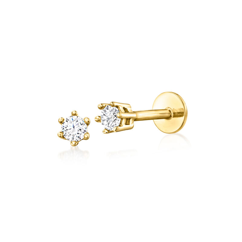 .10 ct. t.w. Diamond Flat-Back Stud Earrings in 14kt Yellow Gold image number 0