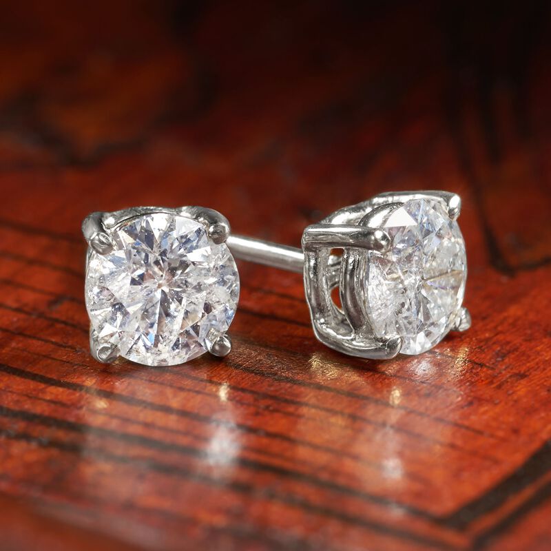 1.00 ct. t.w. Diamond Stud Earrings in 18kt White Gold image number 5