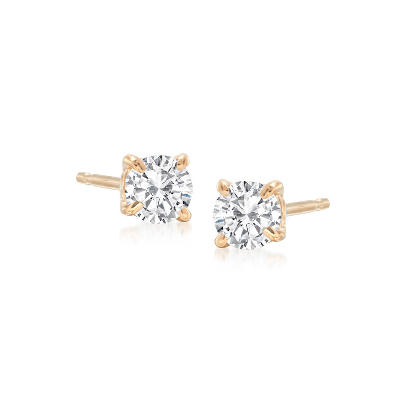 .33 ct. t.w. Diamond Stud Earrings in 14kt Yellow Gold image number 0