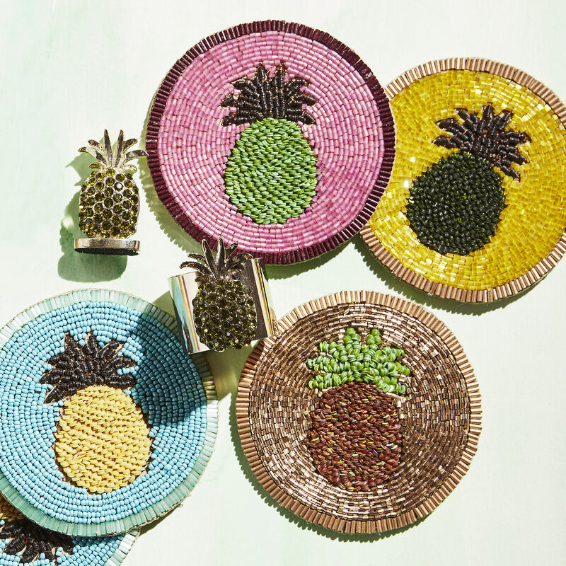 Joanna Buchanan Set of 4 Pineapple Coasters image number 1