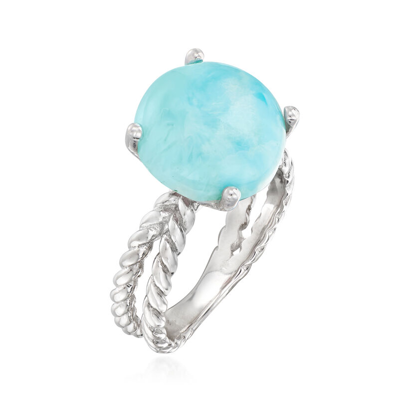 Larimar Double-Band Ring in Sterling Silver image number 2