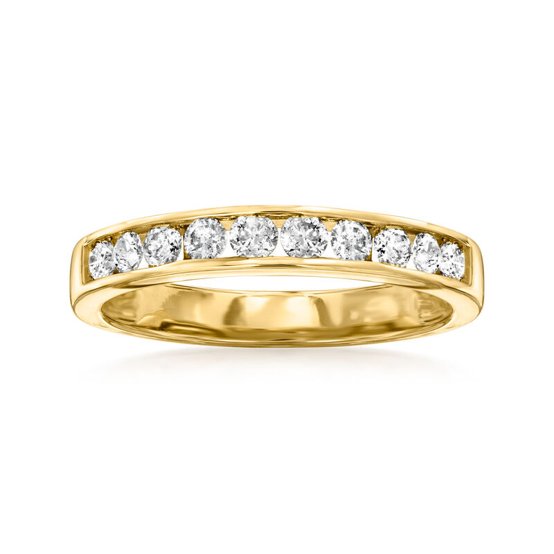 .50 ct. t.w. Channel-Set Diamond Wedding Band in 14kt Yellow Gold image number 0