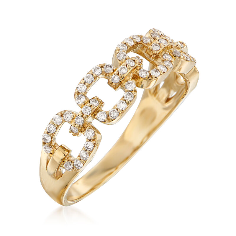 .33 ct. t.w. Diamond Link Ring in 14kt Yellow Gold image number 2