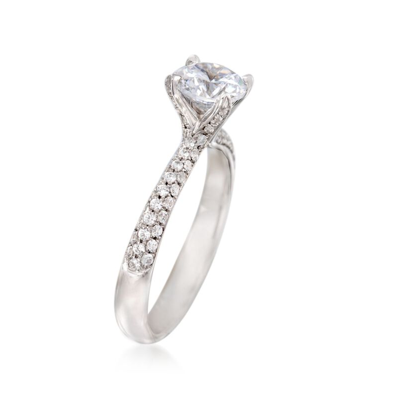 Simon G. .42 ct. t.w. Diamond Engagement Ring Setting in 18kt White Gold. Size 6 image number 2