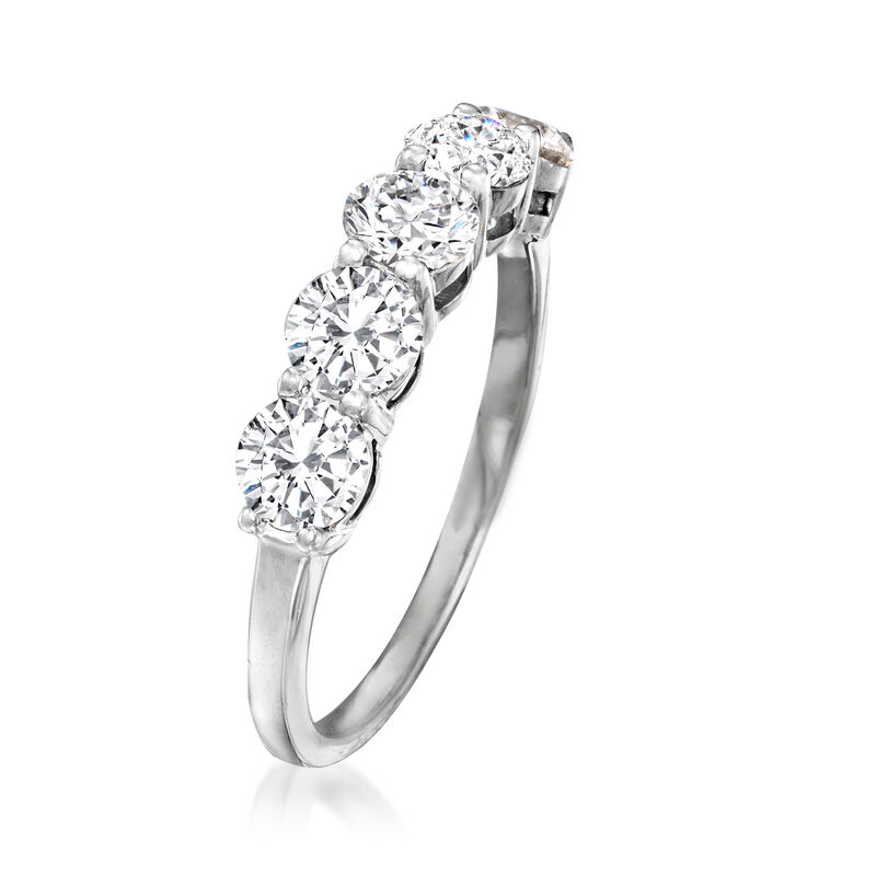 1.50 ct. t.w. Diamond Five-Stone Ring in 14kt White Gold image number 2